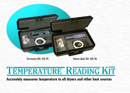 Temperature Reading Kit for UV, Air, InfraRed and Quartz Dryers
